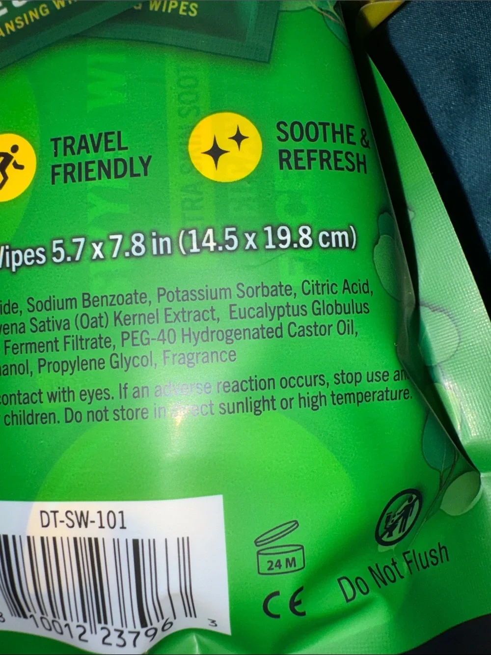 Swipe Wipes - Eucalyptus Face & Body Cleansing Wipes - 30 Individually wrapped